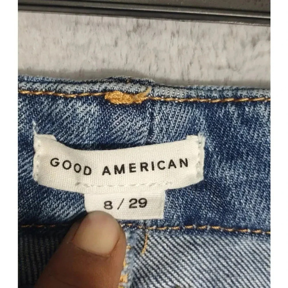 The Good American Women's BLue Denim Distressed Jeans - Picture 8 of 8